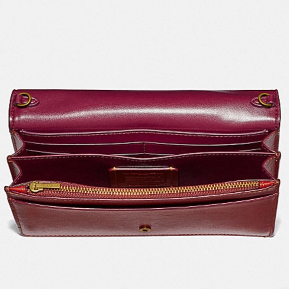 Coach Callie Foldover Chain Clutch with Prairie Floral Print - Picture 3 of 6